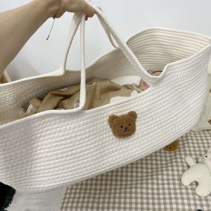YYBAIO | Giỏ Đan Bằng Dây Cotton Hình Thêu Cho Bé