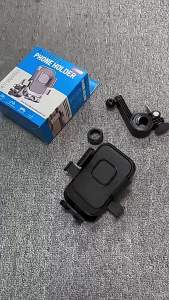 Universal Bike Phone Holder 360° Rotatable Phone Holder Handlebar Stand One Hand Operation GPS Clip for Motorcycle ATV Scooter