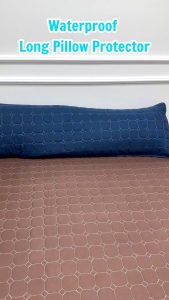 100% Waterproof Body Pillowcase Quilted Cotton Long Pillow Protector Breathable Pillow Cover Solid Color