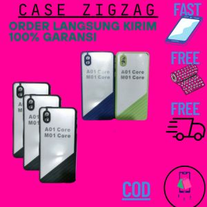 Case Silikon Casing Zig zag transparant Protect Camera Sam A01 core Realme C17 7i