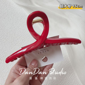 Large Size Shark Clip Red Colorful Hair Accessories for New Year White Enhancing Lucky Color 15cm Hair Grips Trendy Hair Accessories