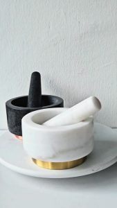 NORDIC GREY MORTAR AND PESTLE SET