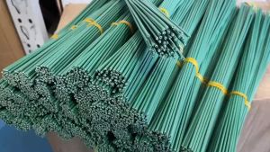 Flower Diameter Green Wire Paper Bag Flower Fine Iron Line Handmade Diy Material Green Flower Pole