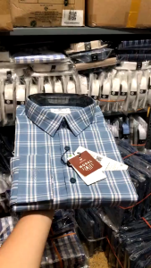 Áo sơ mi nam dài tay kẻ sọc ARISTINO có túi vải sợi sồi mềm mát ALS05602 (Size 43)