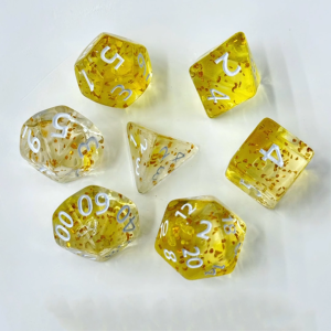Bộ xí ngầu nhiều mặt VÀNG TRONG sử dụng cho nhiều loại boardgame