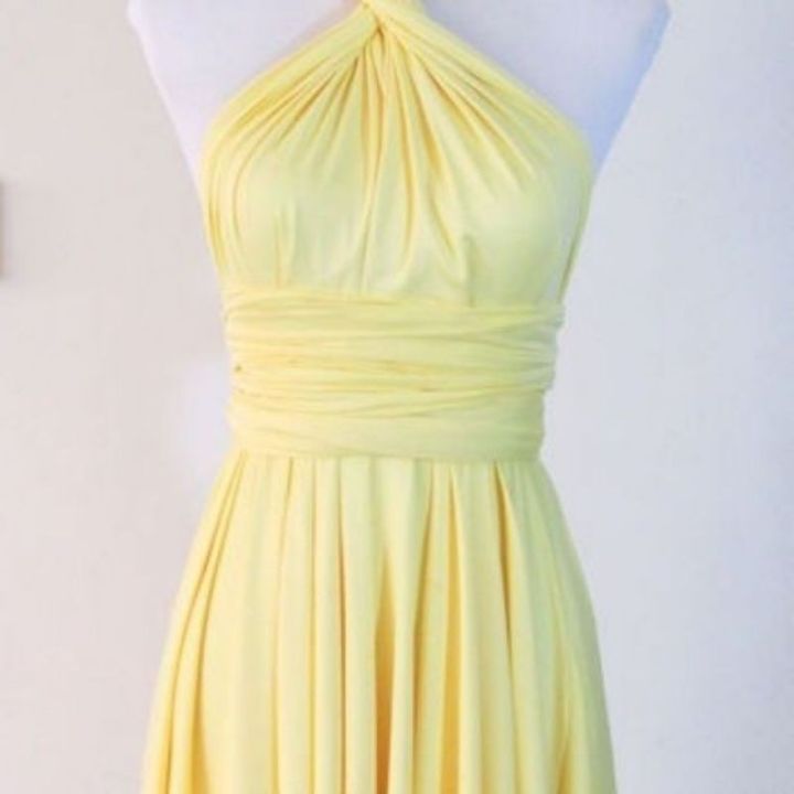 LIGHT YELLOW Infinity Dress with kids/adult/plus size with attached tube |  Lazada PH
