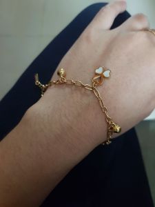 Xp.id - Gelang Wanita Titanium Gold Kerincing Anti Karat