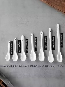 NIGESI | Creative White Ceramic Long-Handled Tablespoon