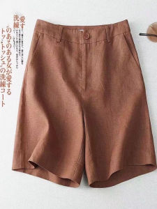Big Sale Leak-Picking Export Big Brand Broken Size Womens Clothing Small Linen Shorts Casual Cotton and Linen Wide Leg Middle Pants Hot Pants Summer