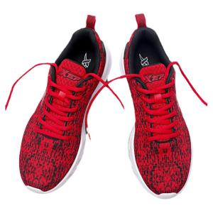 XTEP Mens Running Shoes Soft Bottom Breathable Mesh Anti-shock Sports Shoes Casual Red Color for Winter Season