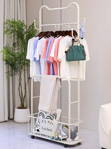 Mobile Coat Rack With Storage Basket Multilayer Organizer Clothes Rack Rorado Pajamas Hanger For Parlor Room