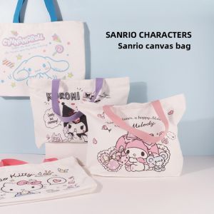 Sanrio Genuine Goods Cinnamoroll Babycinnamoroll Clow M Melody Oversized Canvas Bag Cute Large Capacity Student Cute Buggy Bag