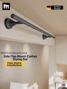 MINGZHI | Side & Top Mount Balcony Clothes Hanger