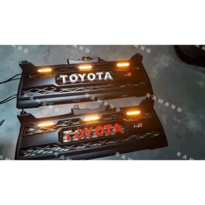 TOYOTA HIACE KDH200 WITH LED LIGHT DAYLIGHT DRL LAMP FRONT BUMPER GRILL GRILLE GR SPORT SPEC