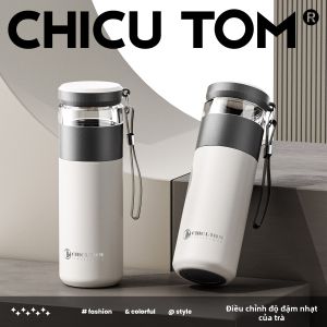 CHICU TOM | Bình Giữ Nhiệt Thiết Kế Ngăn Pha Trà Riêng Biệt