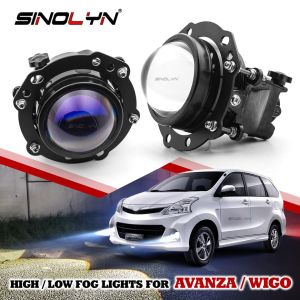 HID Bixenon Projector Lens H11 Fog Lights For Toyota Avanza Wigo Rush Veloz Raize Accessories Front Bumper Fog Lamp Spotlight Retrofit 3 inch High Low