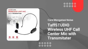 TaffSTUDIO Wireless Microphone UHF Call Center with Transmitter - HX-W002 - Black