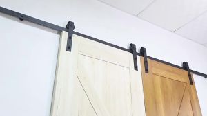 รางประตูเลื่อน ชุดรางเลื่อน Sliding Barn Door เพื่อใช้ในประตูยุ้งข้าวเลื่อนลูกกลิ้งรางช