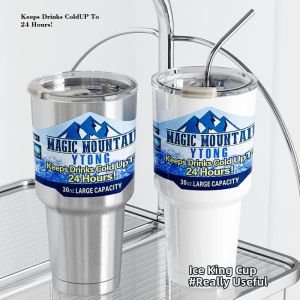 Large Capacity Insulated Cup with Personalized Straw