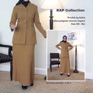 RAP - [Best 2] Setelan Blazer Pemda Terang (Rok atau celana) Bahan Import-seragam pemda-Seragam Kantor-Seragam Kerja