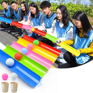 Childrens Outdoor U-shaped Groove Ball Game - Team Collaboration Sensory Training Parent-child Interactive Fun Game