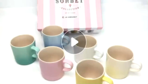 Le Creuse French Cool Color Macaron Mug Set Colorful mug Le Creuse mug Le Creuse mug coffee cup Le Creuse Ceramic Cup