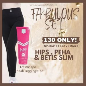 Curvycorset Combo Indah Legging Slimming 打底裤 Lotion Killoss Original Bakar Lemak Cream Sejuk Set Berpantang Bersenam Workout Pants