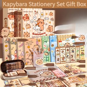 Capybara-Themed Stationery Gift Set Including Notebook Fountain Pen Paper Clips And Accessories - a Charming Essential Kit