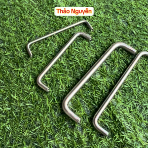 Tay kéo cửa inox chữ U đường kính 6/8/10mm - Tay nắm cửa tủ máy công nghiệp ren M4 M5