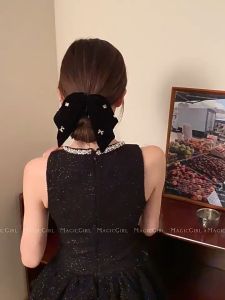 Kẹp càng cua Nơ đính hạt sang trọng (K7)