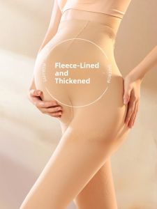 dr.domo | Pregnant Women Thickened Fleece Lined Leggings Autumn Winter Plus Size Thermal Tights Outerwear Stockings Nylon Spandex Blend