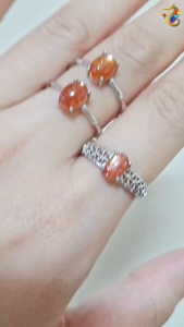 Collection Grade Golden Strawberry Sunstone S925 Silver Rings (2 Types to Choose)