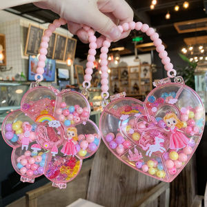 Handmade Girls Jewelry Box Heart Star Necklace Bracelet Hair Accessories Colorful Beads Childrens Korean Style Gift Box