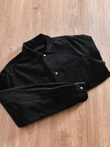 Cotton Work Shirt Jacket Loose Casual Autumn Spring Youth Popular Straight Hem Long Sleeve Single Button Closure Solid Color