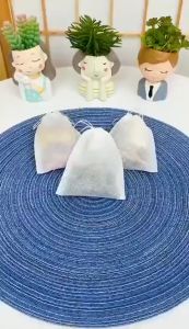 100pcs Tea Bag Pouch Reusable Empty Bag for Tea Coffee Filter Bag with Strings Unbleached Cotton Tea Strainer Bag