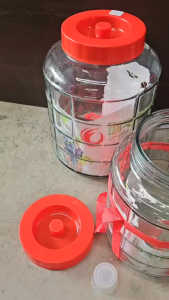 โหลแก้วฝาแดง ฝามีจุกตรงกลาง หมัก/ดอง/แช่เหล้า ผลไม้ 9ลิตร / 12ลิตร / 14ลิตร