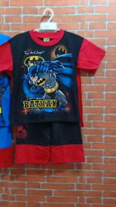 Baju Setelan Anak Laki-laki Karakter Superman Batman Umur 1-10 Tahun PAUD Tk SD - BALITASHOP