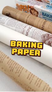 [1 PAK] BAKING PAPER 30 CM Panjang 5 10 M Laminasi 2 Sisi Kertas Alas Roti Kue Greaseprrof Waterproof Tahan Air Minyak Panas Dingin Tak Berbau Anti Lengket