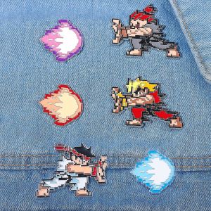 Game Personalized And Creative Childhood Arcade Pixel Game Qigong Gift Dropping Oil Emblem Accessories Badge Punk Pins Jewelry