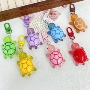 Kawaii Cartoon Animals Turtle Luminous Keychain Creative Girl Heart Glow in The Dark Keyring Bag Pendant Car Key Accessories