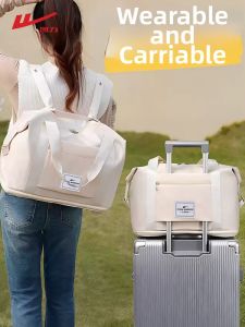 Warrior | Short Trip Travel Bag Expandable Lightweight Carry-on & Backpack Compatible with Trolley Handle