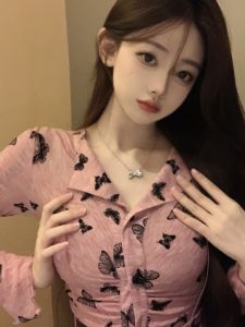 YANMANFENGQING | Slim Design Vintage Elegant Knitted Sweater