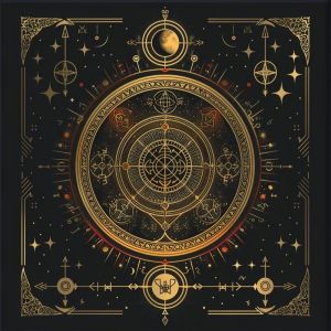 Vải Trải Bàn Thờ Hình Rắn Vàng Tím Hoa Văn Pha Trộn Theo Tuần Trăng - Dùng Cho Bói Toán Wicca Phù Thủy Thiền Định Tâm Linh Trang Trí 100% Polyester