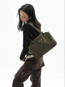JANDRESS | OliveGreen Uniquely Designed Boston Bag