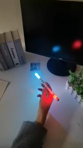 Spinning Pen Led Karakter Pulpen Putar Led Anti Stress Balance Pen Oily Pen Fingers Flexible With Light Rotary Led Bolpen Viral