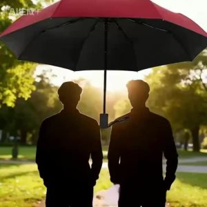 Manual Open Close Travel Rain Umbrella for Adults – Lightweight Compact Windproof Water Resistant Canopy Steel Aluminum Frame