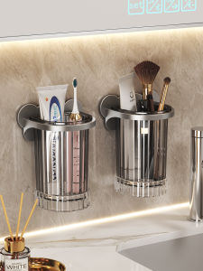 Bathroom Toothbrush Toothpaste Comb Cosmetic Shelf Bathroom Wall Hanging Toilet Sink Shaver Storage Container