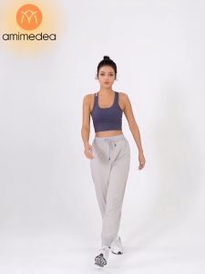 Quần dài jogger thể thao nữ tập gym yoga AMI MEDEA cao cấp thiết kế bo ống quần năng động 8805