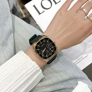 Fashionable Square Face Waterproof Womens Watch Large Dial Student Luxury Minimalist High School Junior High Quartz Movement
