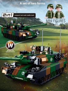 German Leopard 2 & M1A2 Abrams Assembled Model Kit